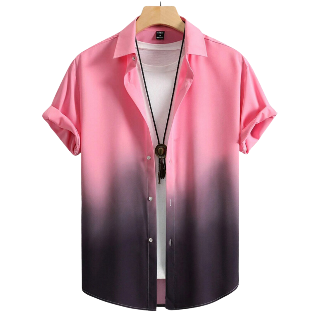 CAMISA ROSA CON DEGRADADO A NEGRO