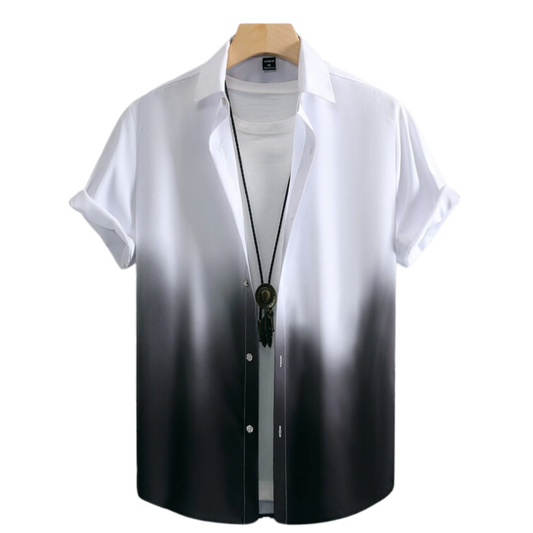 CAMISA BLANCA CON DEGRADADO A NEGRO