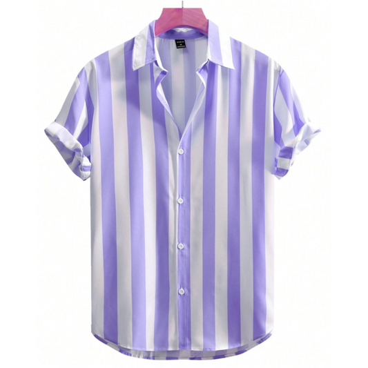 CAMISA DE RAYAS COLOR LILA